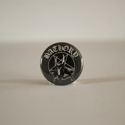 Turborock Productions Bathory, white pentagram, badge/pin Heavy Metal