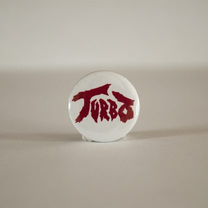 Turborock Productions Turbo, white/red, badge/pin Heavy Metal