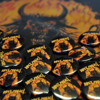 Turborock Productions Warlord – Deliver Us, red logo (37 mm), badge/pin Heavy Metal
