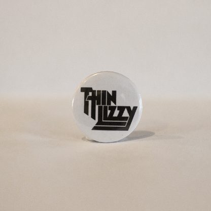 Turborock Productions Thin Lizzy, white/black, badge/pin Heavy Metal