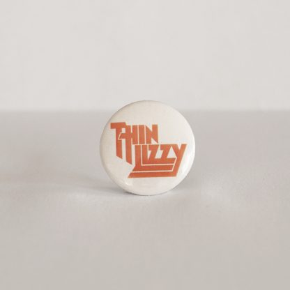 Turborock Productions Thin Lizzy, white/orange, badge/pin Heavy Metal