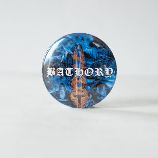 Turborock Productions Warlord – Deliver Us, white logo (37 mm), badge/pin Heavy Metal