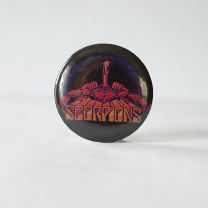 Turborock Productions Scorpions, black (37 mm), badge/pin Heavy Metal