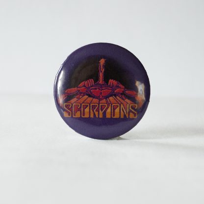 Turborock Productions Scorpions, purple (37 mm), badge/pin Heavy Metal