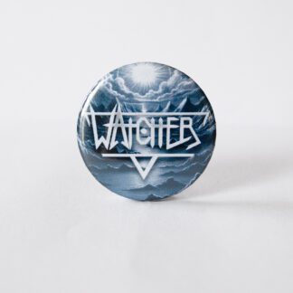 Turborock Productions Watcher, black/white, heavy metal (37 mm), badge/pin Heavy Metal