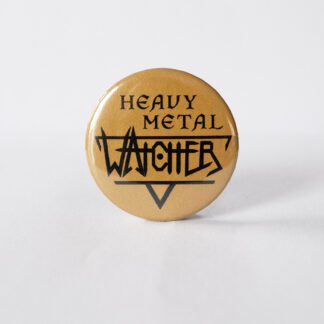 Turborock Productions Watcher, black/white, heavy metal (37 mm), badge/pin Heavy Metal