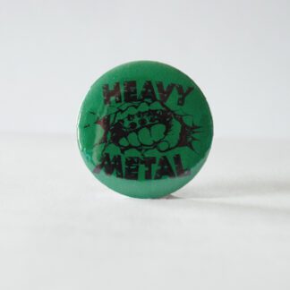 Turborock Productions Heavy Metal, green (37 mm), bagde/pin Heavy Metal