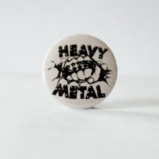 Turborock Productions Heavy Metal, light brown (37 mm), bagde/pin Heavy Metal