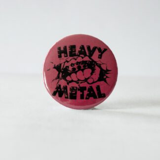 Turborock Productions Heavy Metal, light brown (37 mm), bagde/pin Heavy Metal